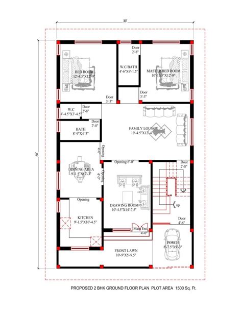 30x50 metal house plans|30x50 single story house plan.